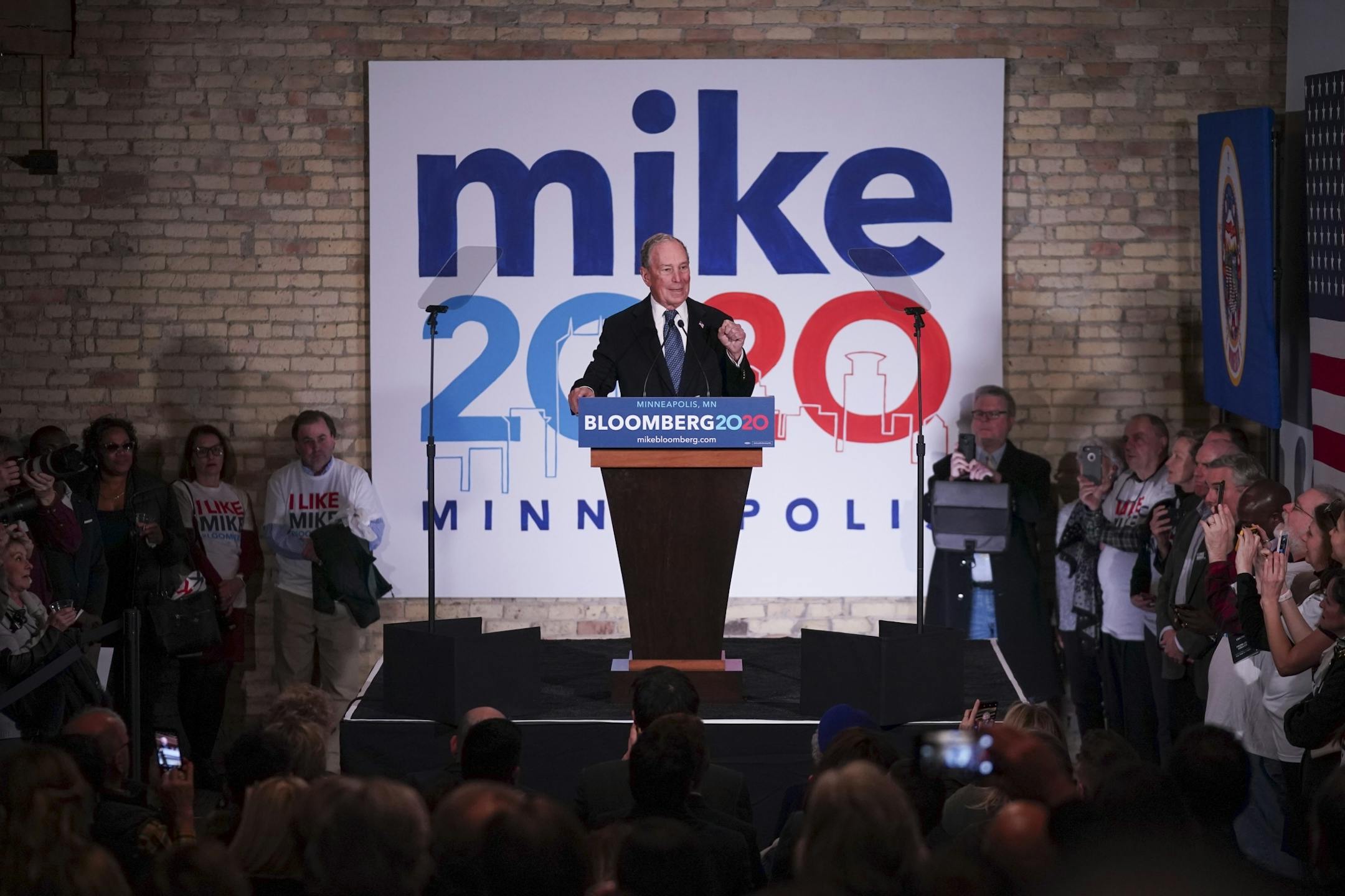 Democratic presidential candidate Michael Bloomberg addressed supporters at an event to open his first campaign office in the state.