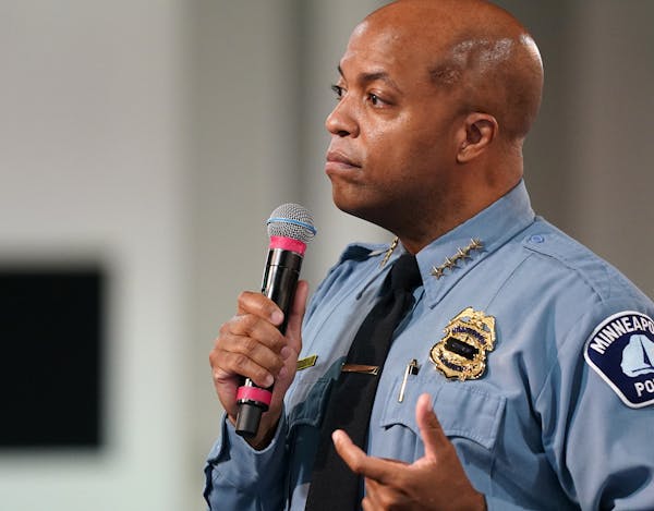 Minneapolis Police Chief Medaria Arradondo spoke during a community memorial for George Floyd organized by the NAACP Friday at the Shiloh Temple Inter