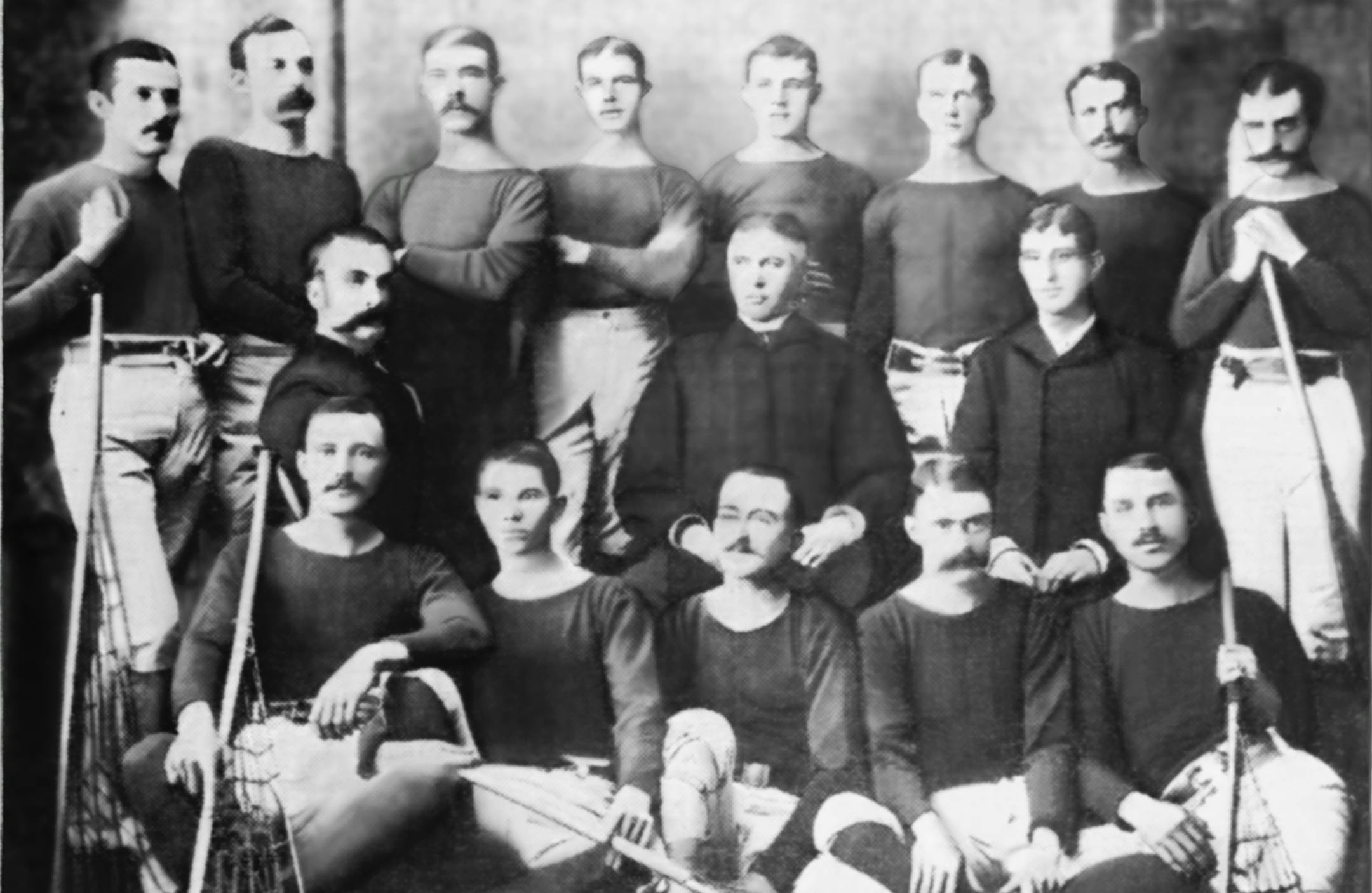 St. Paul lacrosse team of 1883, photo is from Alan Childs' personal collection, so should be attributed to him.