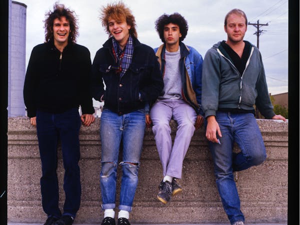 The original Replacements lineup, which would splinter a year later, in 1985 featured (from left) singer/guitarist Paul Westerberg, bassist Tommy Stin