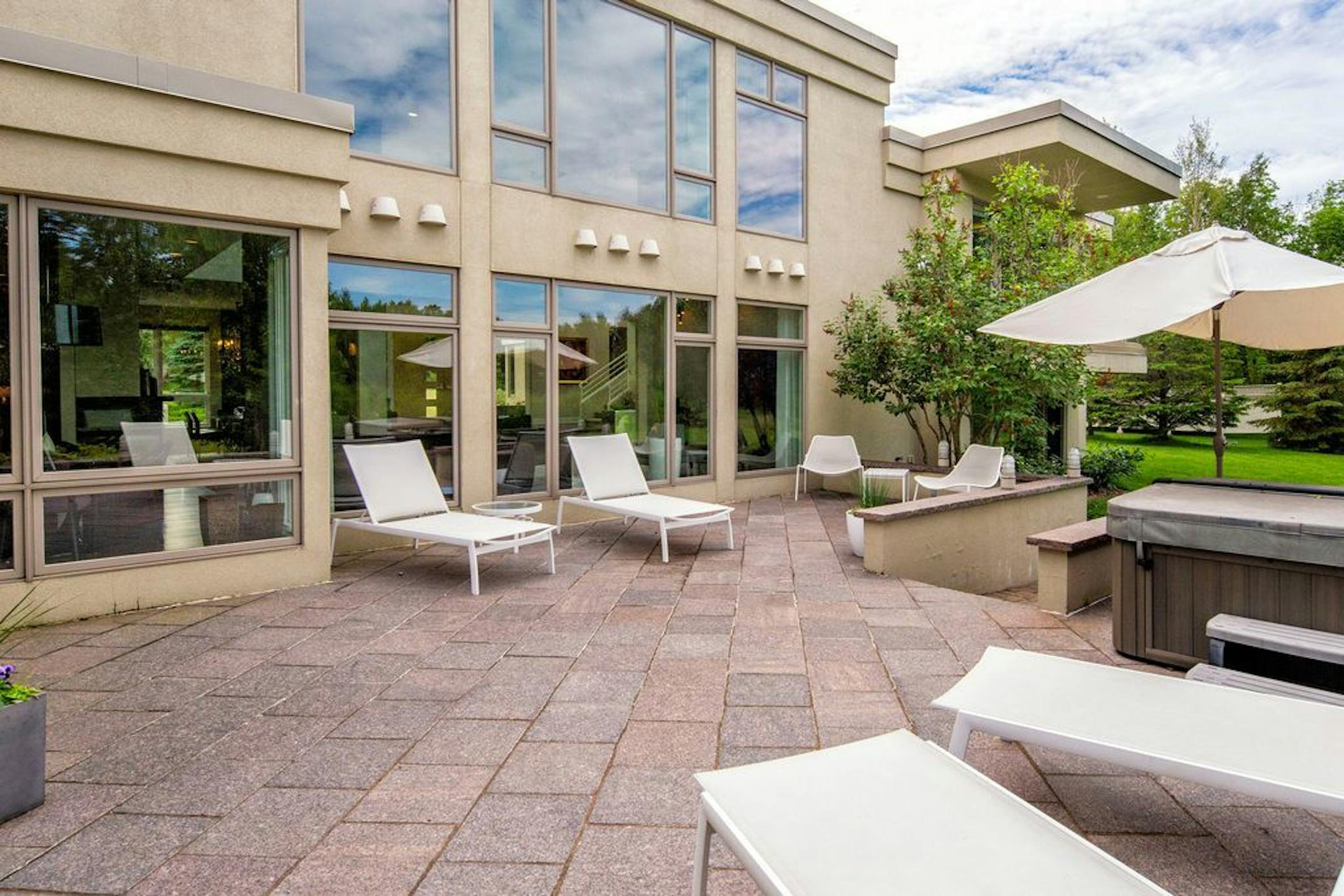 The backyard patio.