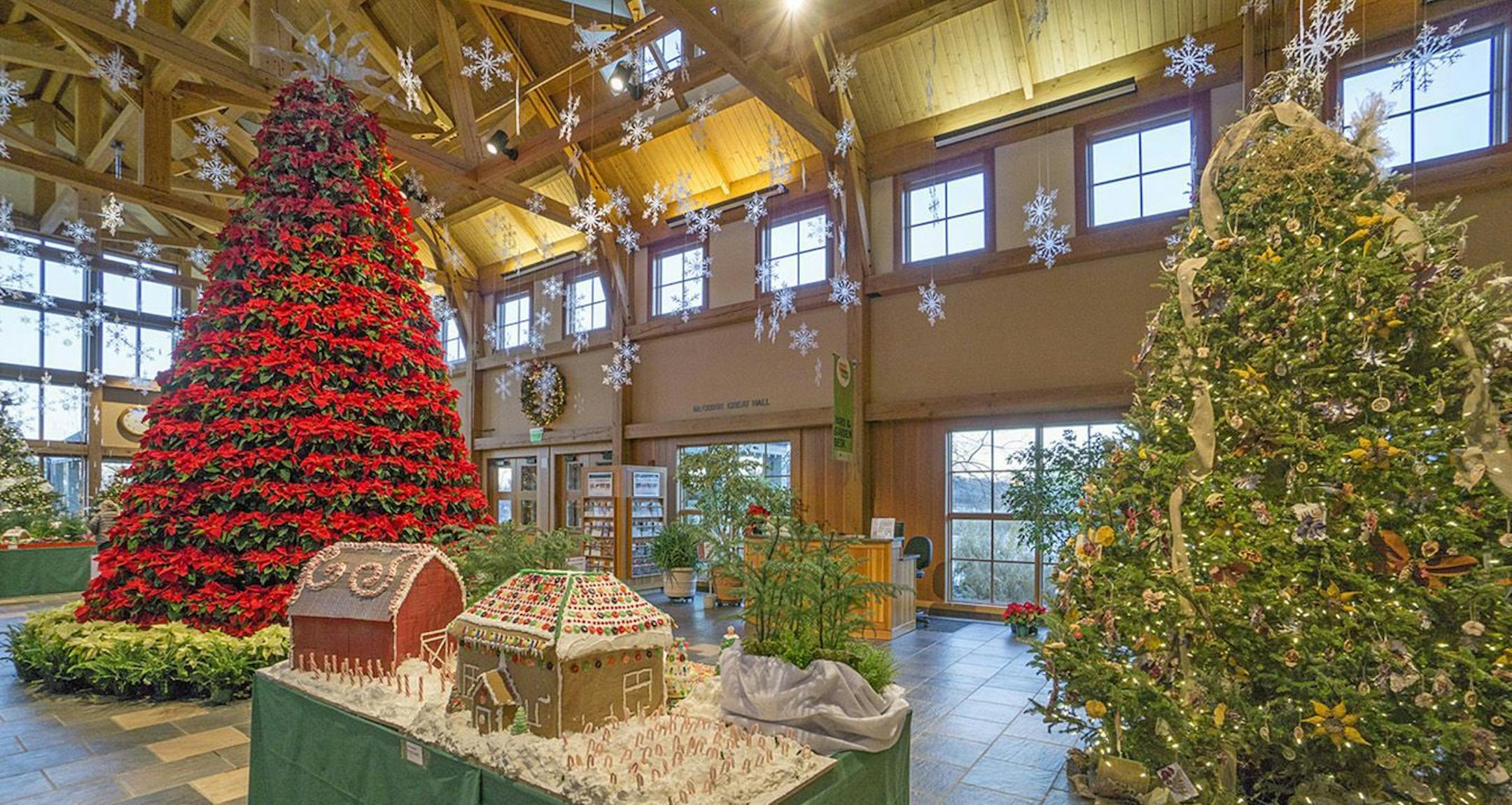 The Minnesota Landscape Arboretum elves have decked the Great Hall for the holidays. Credit Jim Benda