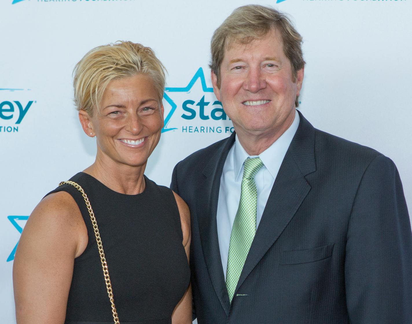 Minnesota congressman Jason Lewis and his wife Leigh on the red carpet at the Starkey Hearing Foundation "So The World May Hear" Gala. [ Special to Star Tribune, photo by Matt Blewett, Matte B Photography, matt@mattebphoto.com, July 16, 2017, Starkey Hearing Foundation "So The World May Hear" Gala, The Saint Paul RiverCentre, St. Paul, Minnesota, SAXO&#x2020;1004106817 STARKEY071717 Had to look up wife's name online.