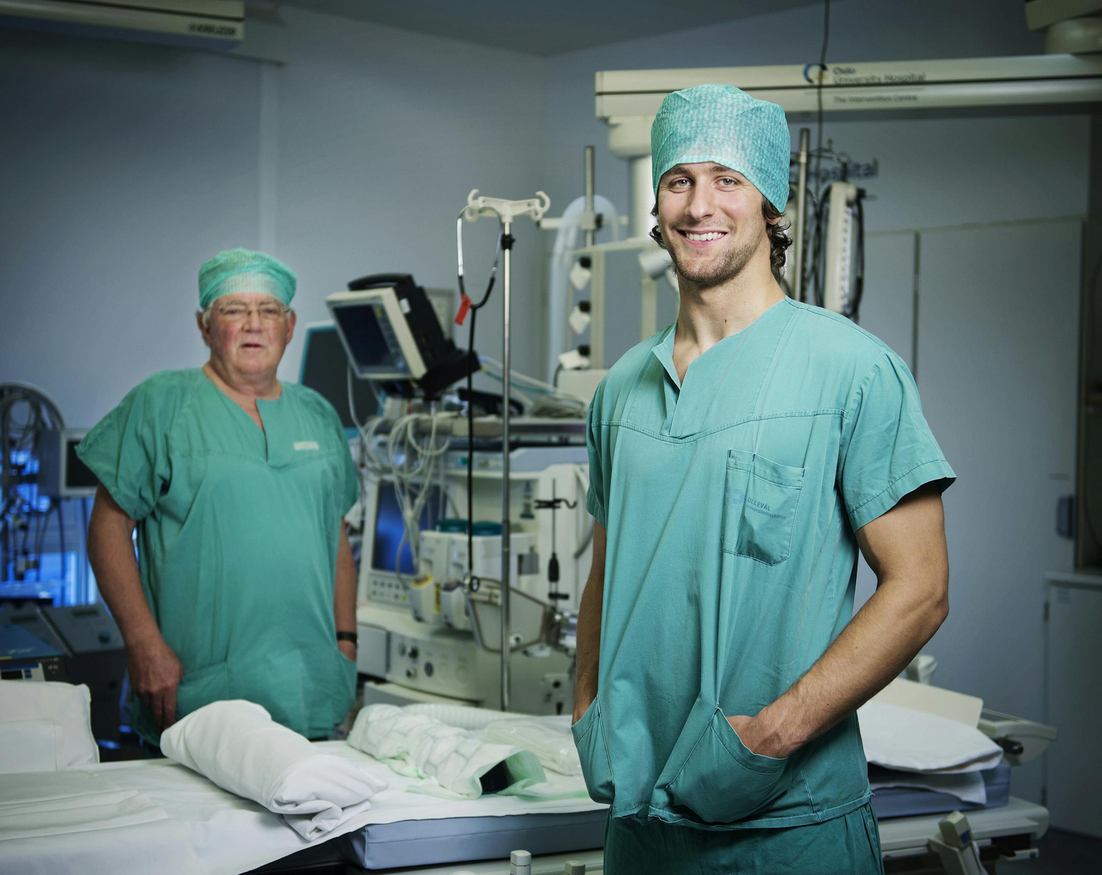 Dr. Jacob Bergsland, at left in this portrait, and Nikolai Hiorth co-founded a medical device company called CardioMech, which is developing a minimally invasive system to treat certain forms of mitral regurgitation by replacing the cords of tissue that cause the mitral valve to open and close. Bergsland serves as chief medical officer and Hiorth is chief technology officer today. CardioMech’s device is not approved for sale.