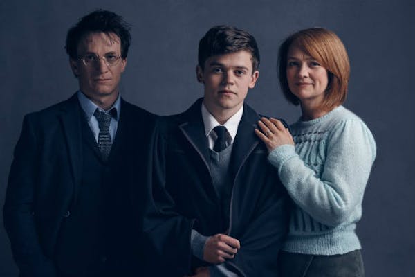 The play "Harry Potter and the Cursed Child" features an adult Harry (played by Jamie Parker), as well as Ginny (Poppy Miller) and their youngest son,