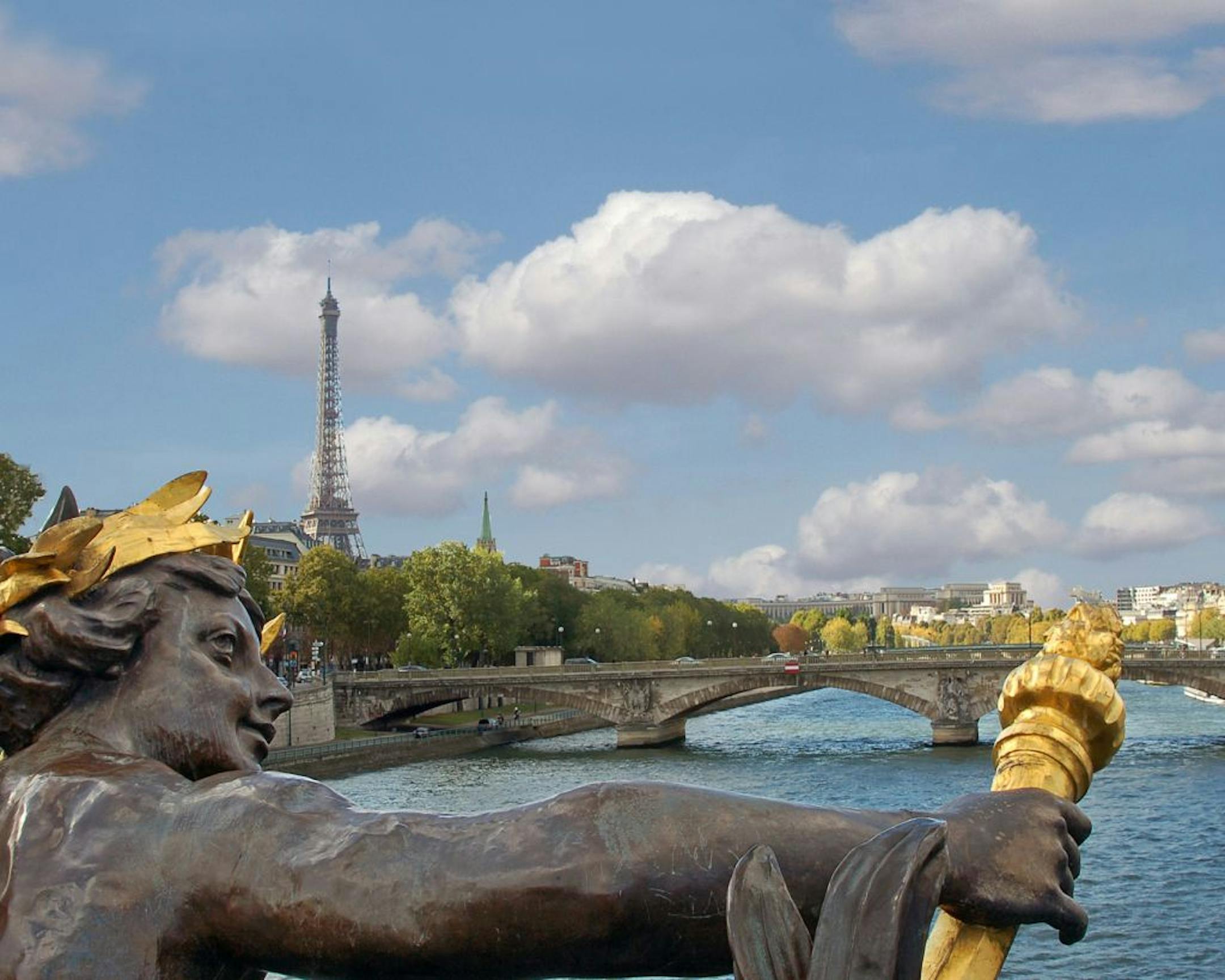 Photographer: Maxine Saul of Lakeville. The scene: During an October 2010 trip, Saul found herself enthralled with the bridges over the Seine in Paris, especially the Alexander III bridge, shown, which she called the "most beautiful with its noteworthy sculptures and views." The photography buff was able to position herself to "capture both the angel and her torch and the scenic Seine in one click of the camera."