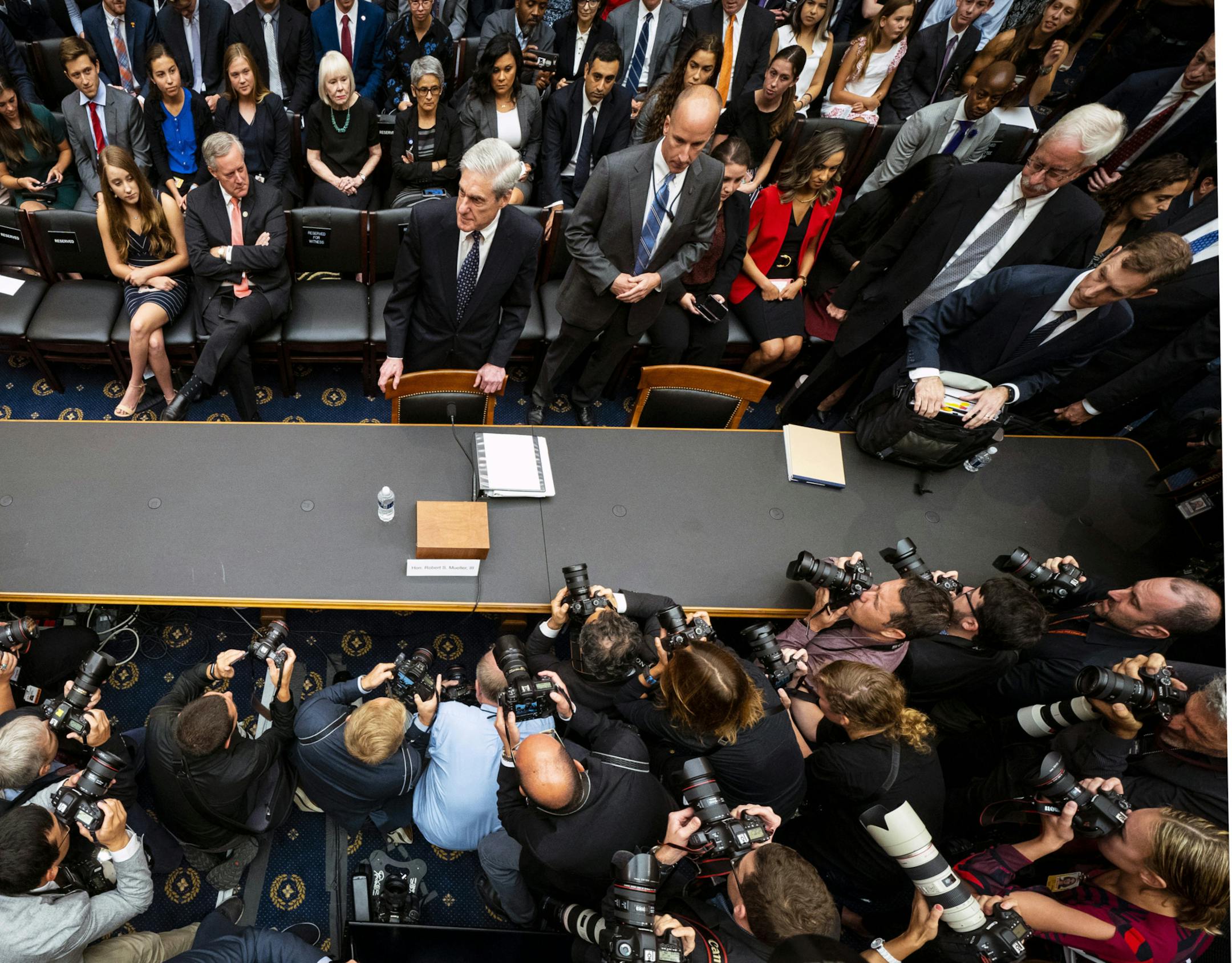 Robert Mueller, the former special counsel, arrives to testify before the House Judiciary Committee in Washington on Wednesday, July 24, 2019. (Doug Mills/The New York Times)