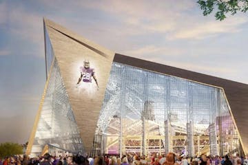 Rendering of the new Vikings stadium. Image courtesy of Vikings.