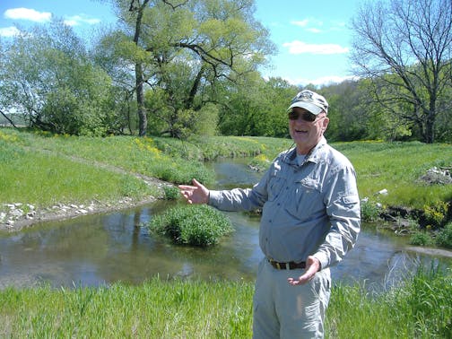 IBM retiree and Trout Unlimited volunteer Raymond Ricketts has helped coordinate 21 stream restoration projects.