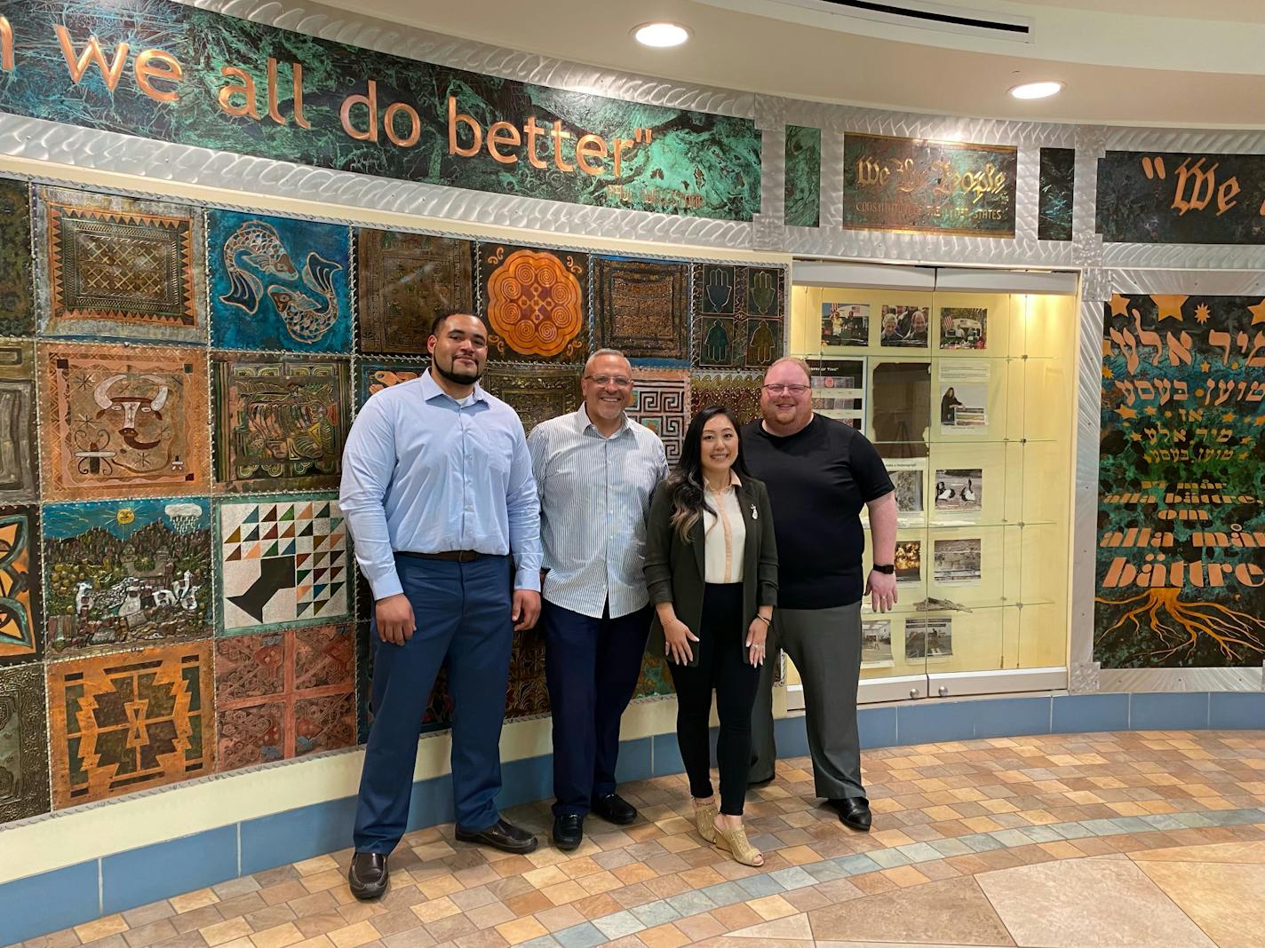 Organizers of the Twin Cities Diversity Homeownership Fair are from left to right Cameron Perket, Ed Luna, Nalee Vue, Bryan Sletten