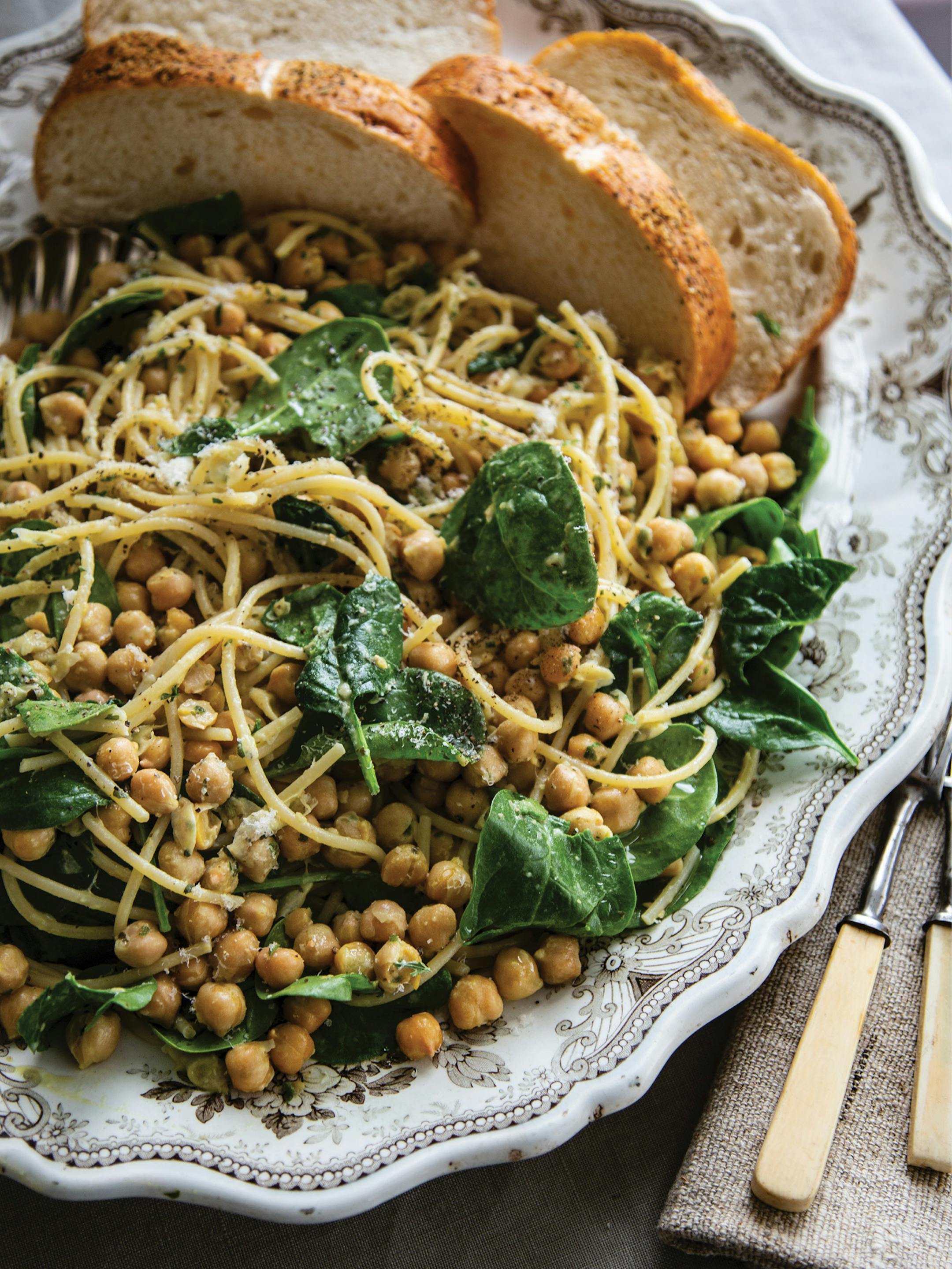 Lemon-Parmesan Chickpea Pasta from "The Art of Pantry Cooking" by Ronda Carman (Rizzoli, 2022). Credit: Matthew Mead