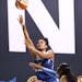 Damiris Dantas of the Lynx shoots against the Chicago Sky on Wednesday