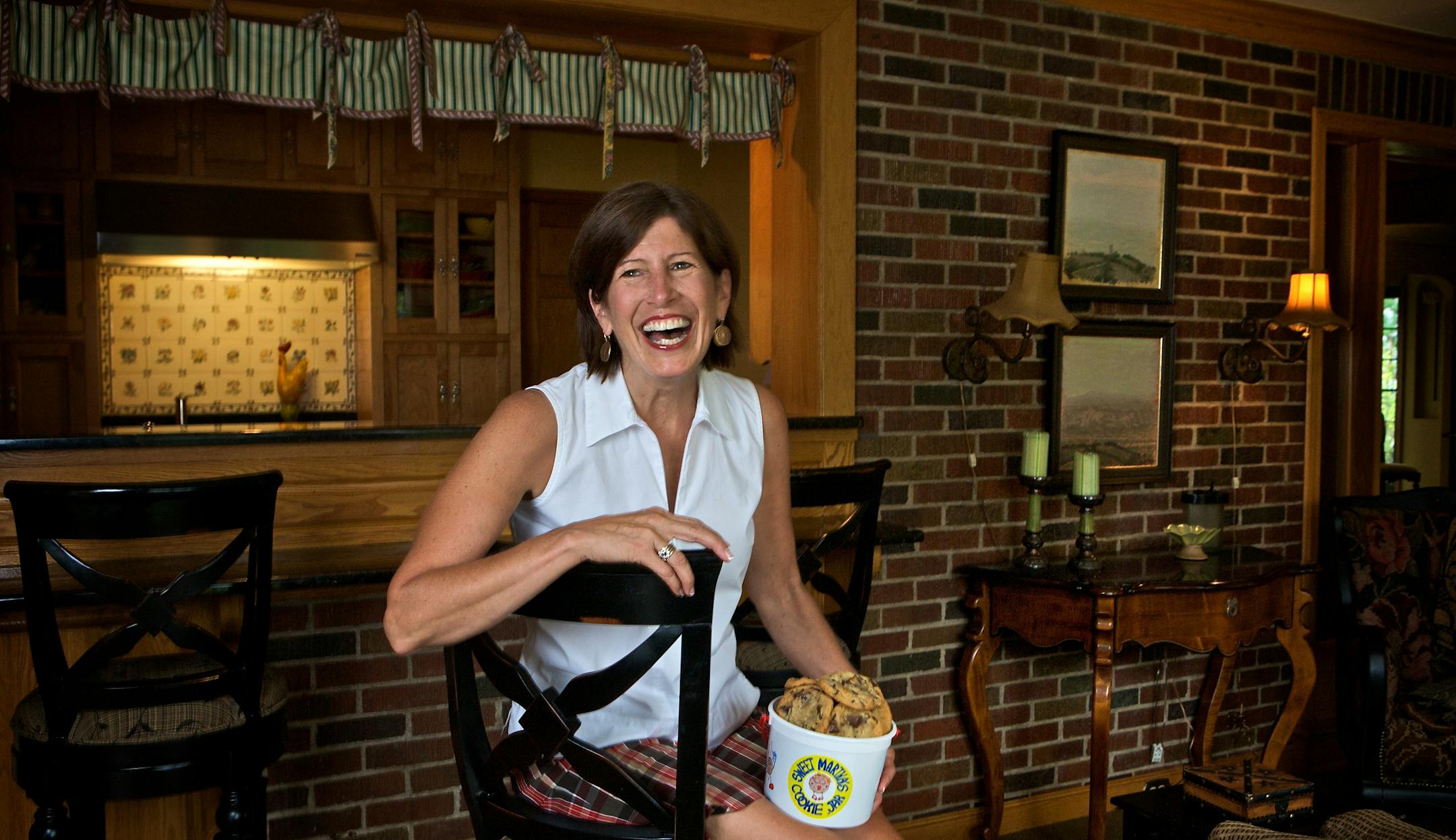 Martha Olson says she tries to eat healthful foods to keep up her energy while working 12-hour days at the State Fair. She originally planned just to expand a frozen yogurt business.