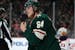 Minnesota Wild right wing Mikael Granlund (64) looked to the scoreboard after he was unable to score on Edmonton Oilers goaltender Cam Talbot (33) in 