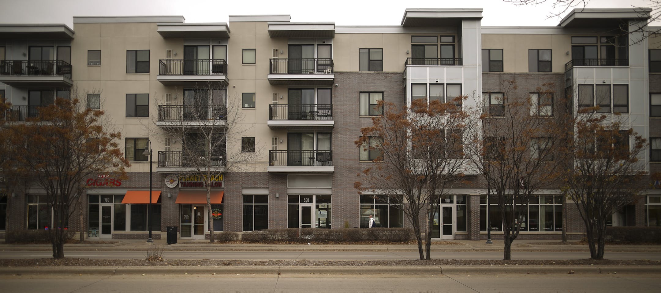The Kensington Park development in the 7600 block of Lyndale Ave. S. in Richfield. ] JEFF WHEELER ï jeff.wheeler@startribune.com The Kensington Park development in the 7600 block of Lyndale Ave. S. in Richfield is a mix of apartments and street level businesses, photographed Wednesday afternoon, November 11, 2015.