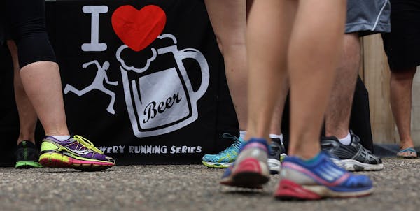 After the race, runners were each given a ticket to redeem for a glass of beer.