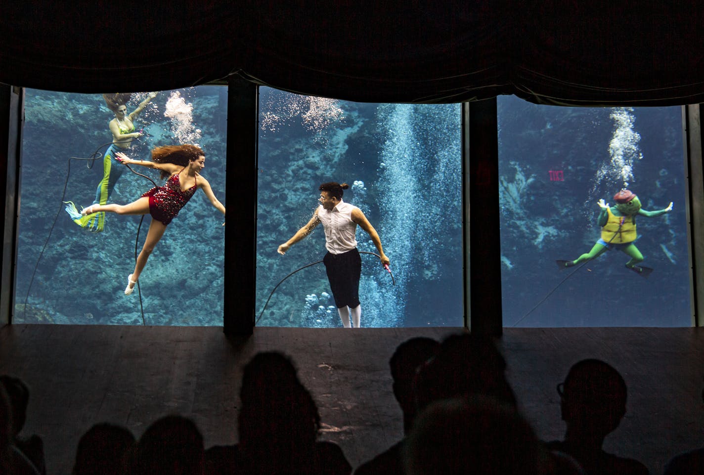 Weeki Wachee mermaids perform "The Little Mermaid" at Weeki Wachee Springs State Park on Tuesday, Aug. 6, 2019. (Patrick Connolly/Orlando Sentinel/TNS)