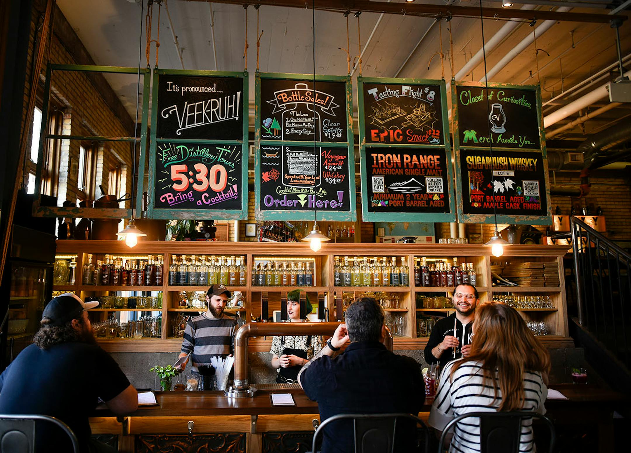 Vikre Distillery's cocktail bar Wednesday afternoon.