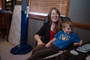 Monica Birrenkott, in Shakopee on Tuesday with her son Logan, 4, is one of several entrepreneurs who got the courage to think of starting a business d
