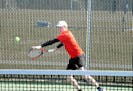 Isaac Maddock of Osakis has overcome the difficulties of living far away from indoor tennis facilities.