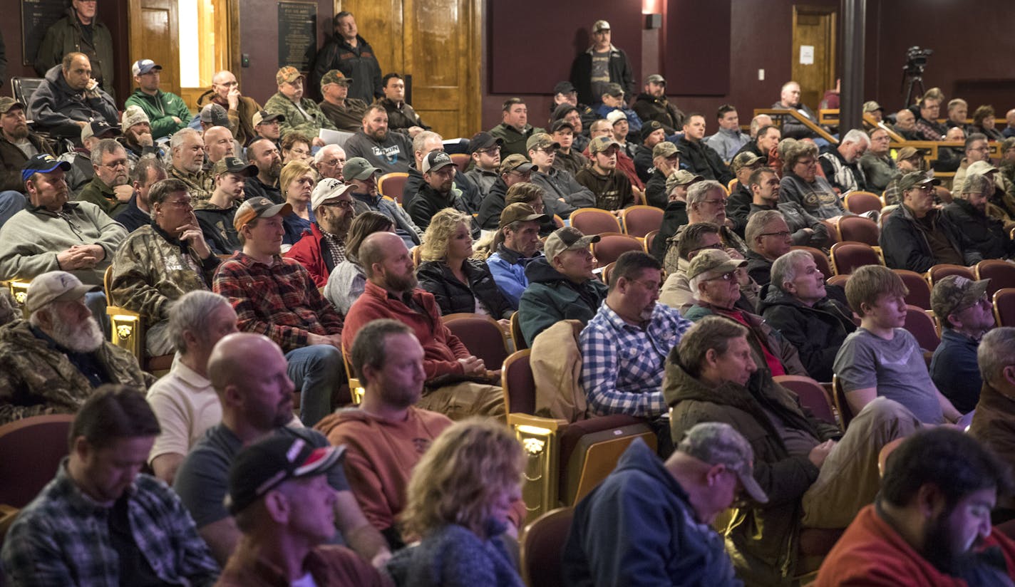 Dr. James Kroll, also known as Dr. Deer, joined Clifford Shipley, DVM,DACT in speaking to a sizable crowd at Potter Auditorium in Chatfield Wednesday night. The topic? &#x201c;Facts and Fiction about CWD&#x201d;. ] BRIAN PETERSON &#xef; brian.peterson@startribune.com
Chatfield, MN 02/08/17