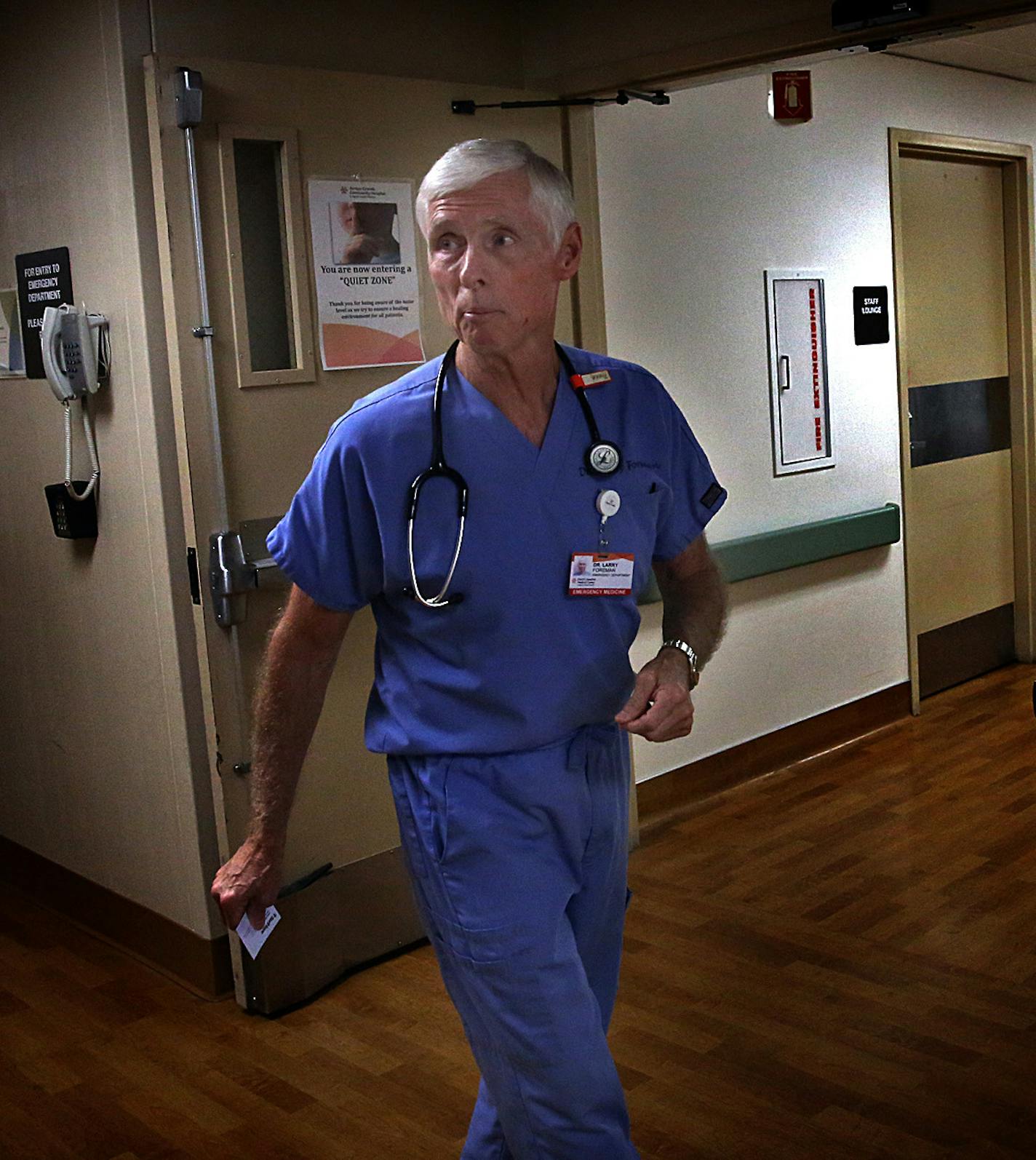 Dr. Larry Foreman, an ER physician at Arroyo Grande Community Hospital, tried and failed to pass a tough ban on underage riding. Foreman has treated numerous injuries sustained by ATV riders at the nearby Oceano Dunes State Vehicular Recreation Area. ] JIM GEHRZ &#x201a;&#xc4;&#xa2; jgehrz@startribune.com / San Luis Obispo, CA 8/31, 2014 /1:00 PM / BACKGROUND INFORMATION: Trip to San Luis Obispo, CA, to cover ATV scene at Oceano Dunes State Vehicular Recreation Area along the Pacific Ocean. Also