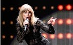 FILE - In this Feb. 4, 2017 file photo, Taylor Swift performs at DIRECTV NOW Super Saturday Night Concert in Houston, Texas. A man arrested outside a 