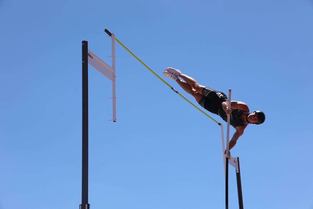 Rockford's Brian Schloeder on an attempt at 16 feet, 2 inches.