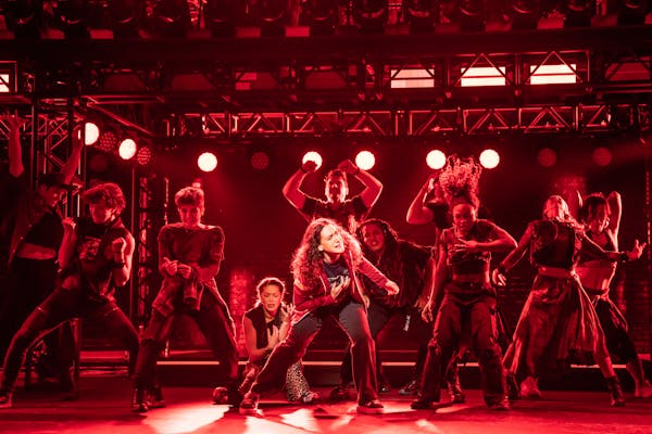 Jade McLeod and the company of “Jagged Little Pill,” whose Broadway tour opens Tuesday at the Orpheum Theatre in Minneapolis.