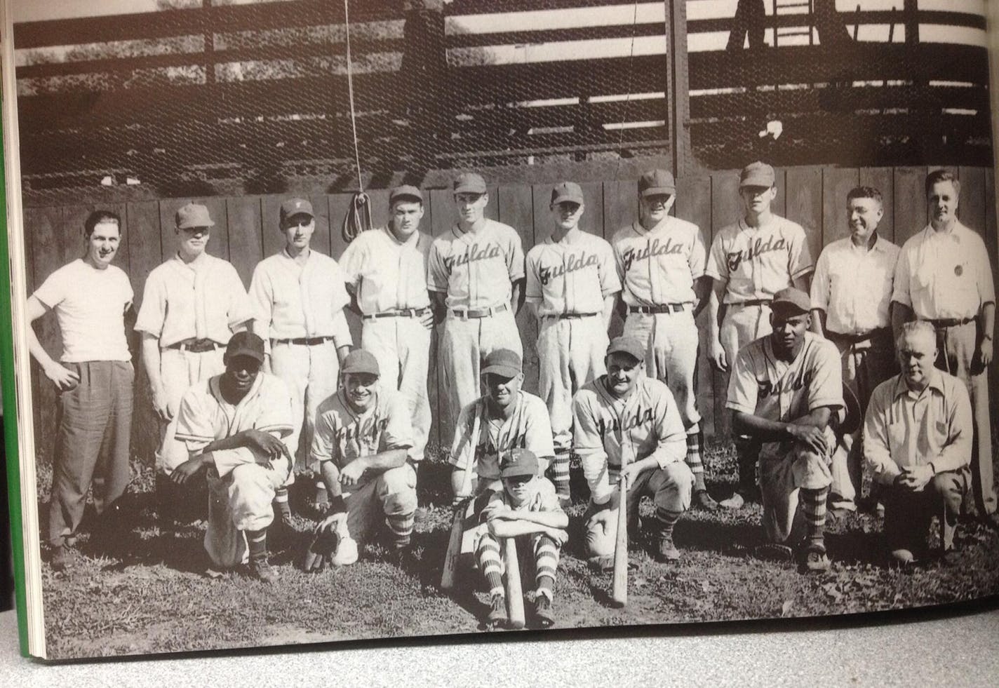 From Patrick Reusse: My brother Michael is in the front row, the bat boy. My father Richard was the manager, back row, second from far left, with his hat pulled down. The Fulda Giants of the late 1940s.