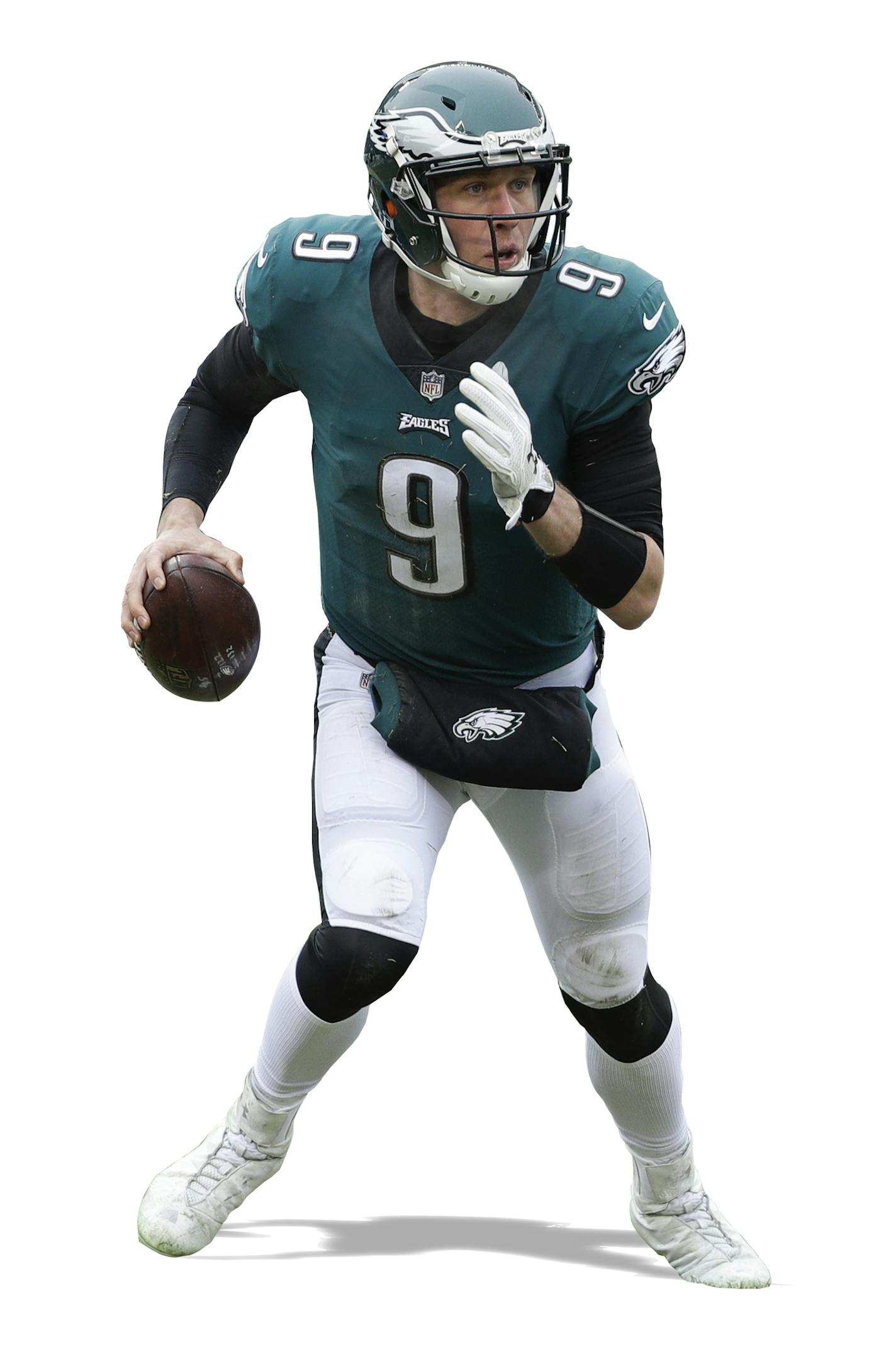 Philadelphia Eagles' Nick Foles in action during an NFL football game against the Dallas Cowboys, Sunday, Dec. 31, 2017, in Philadelphia. Dallas won 6-0. (AP Photo/Chris Szagola) ORG XMIT: MIN2018011918105735