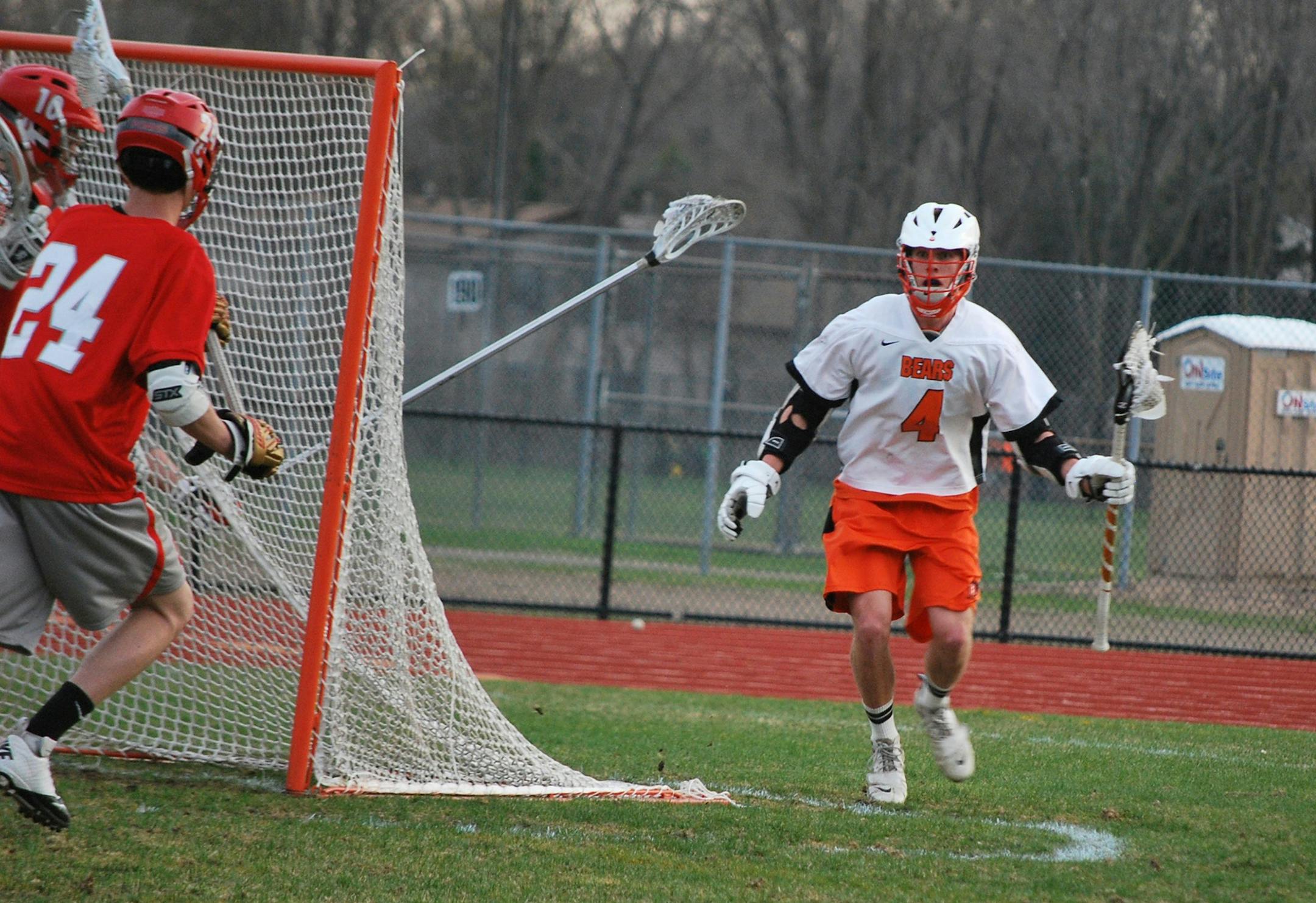 White Bear Lake’s Ted Ramert, in a game against Stillwater earlier this year, battled a pinched nerve and missed considerable playing time. But the senior still managed to score 58 goals in the regular season, tied for sixth best in the state.