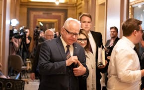 Governor Tim Walz and Lt. Governor Peggy Flanagan left the Thursday evening budget negotiation looking somber.