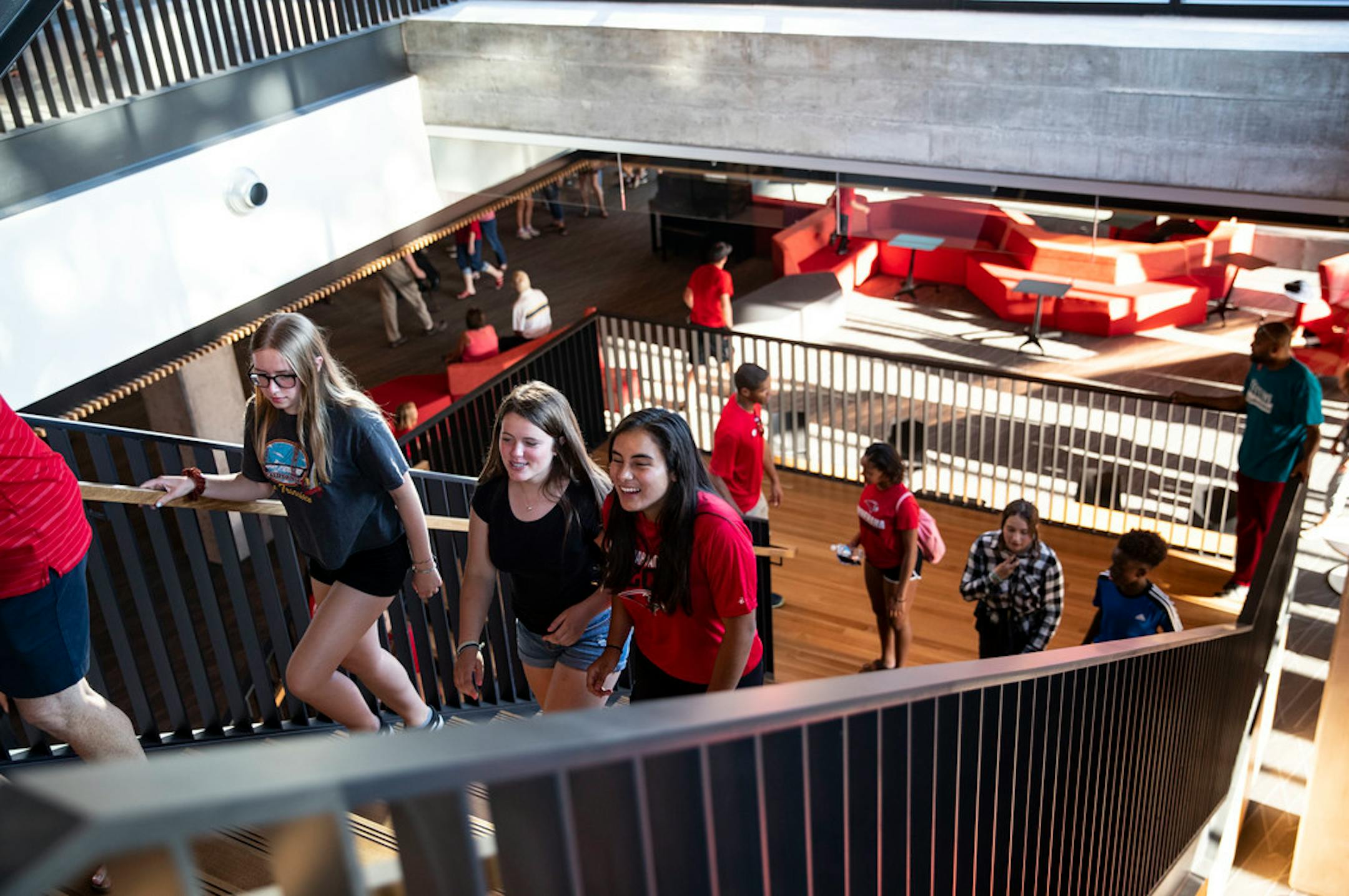 After the ribbon cutting ceremony, hundreds of people walked through the school to get a first look at the building.