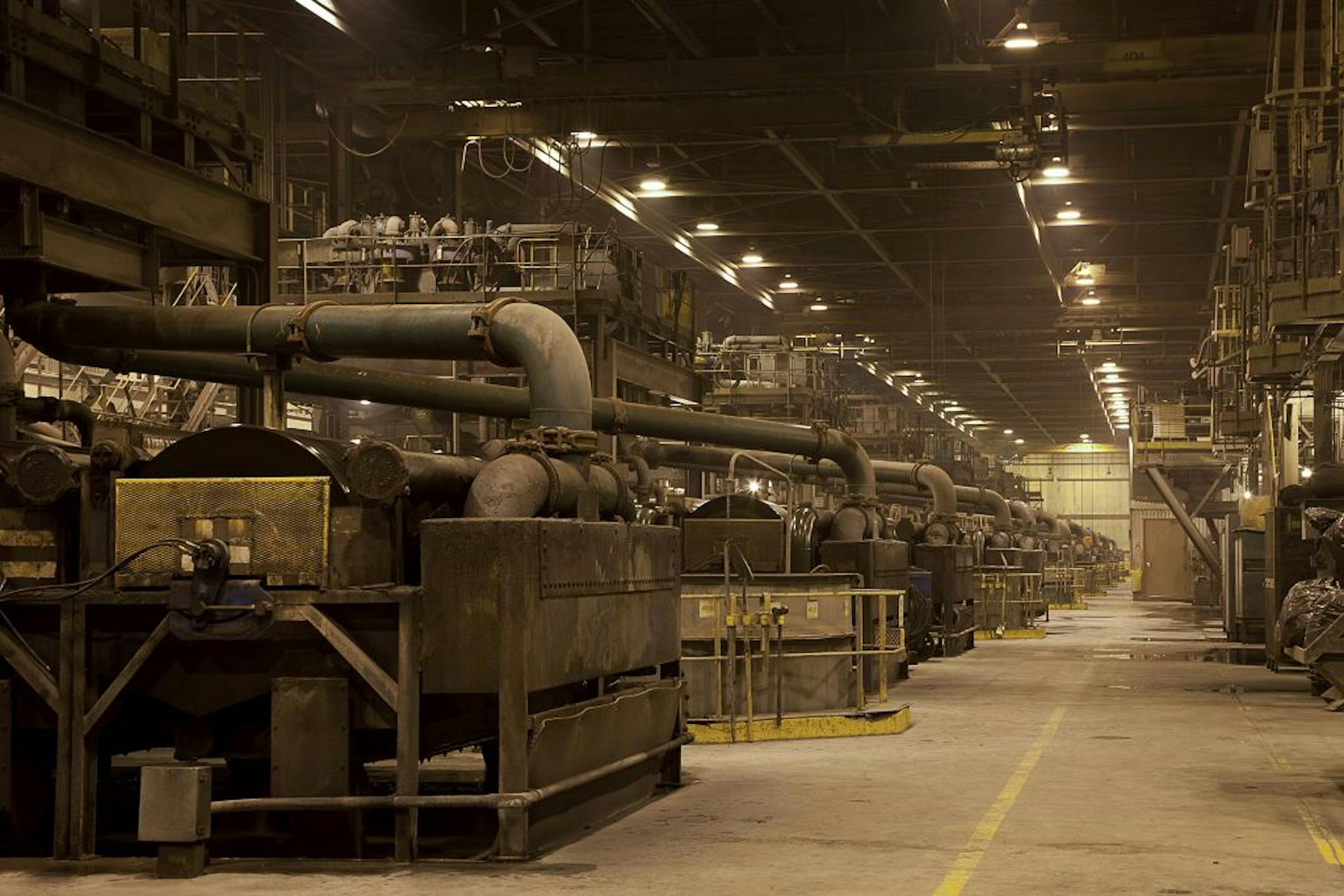 Magnetic machines separate iron from rock at the Hibbing Taconite Co. pellet plant, operated by Cliffs Natural Resources Inc. in Hibbing, Minn.