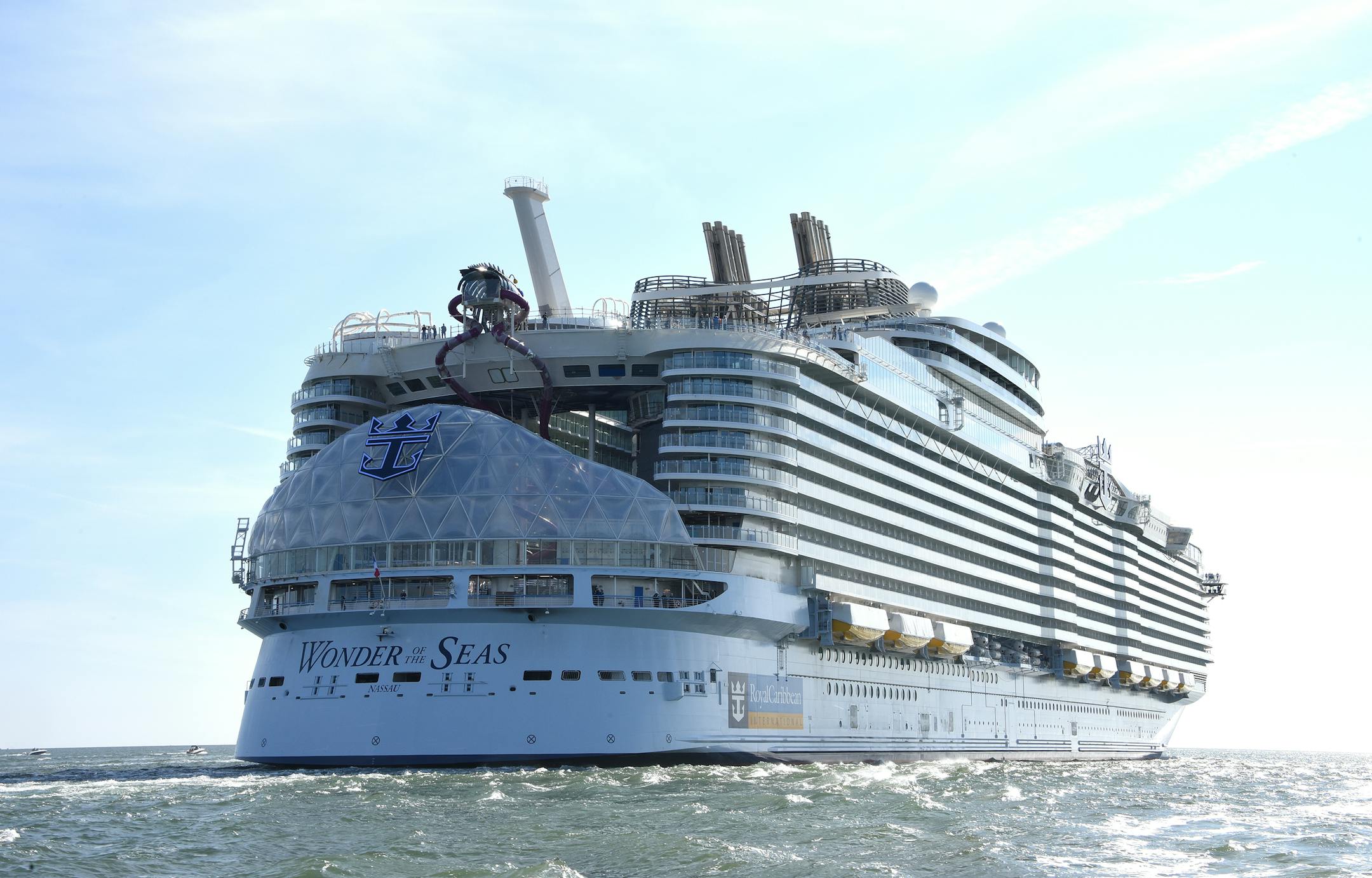 Royal Caribbean's Wonder of the Seas is the fifth Oasis-class ship for the line. It debuted last March. (Bernard Biger/Royal Caribbean Group/TNS) ORG XMIT: 69177388W
