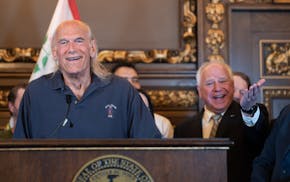 Former Minnesota Gov. Jesse Ventura, left, told CNN he could beat both Donald Trump or Joe Biden in a head-to-head matchup for the White House.