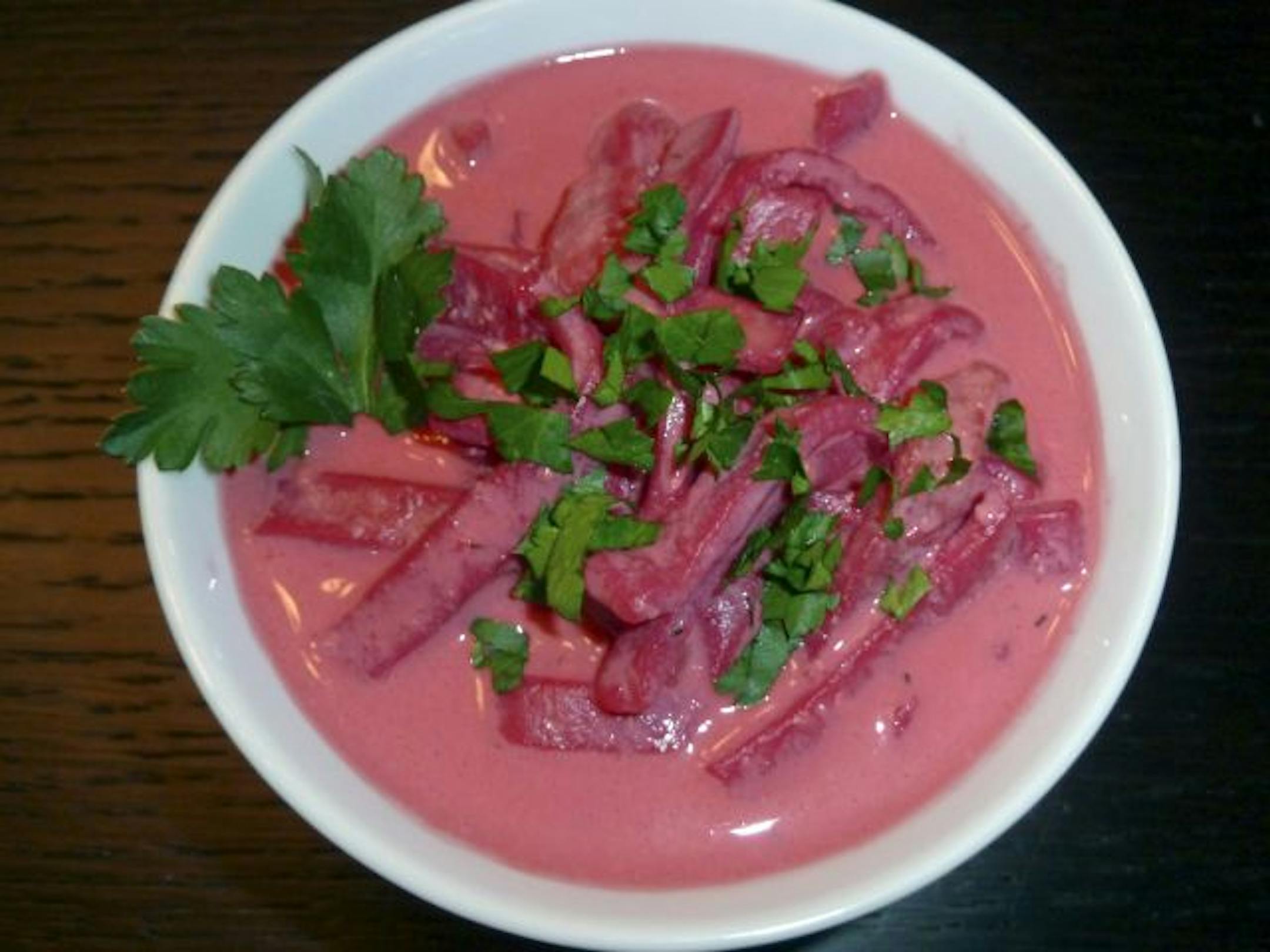 Lee Dean � startribune.com Borscht , with minced parsley