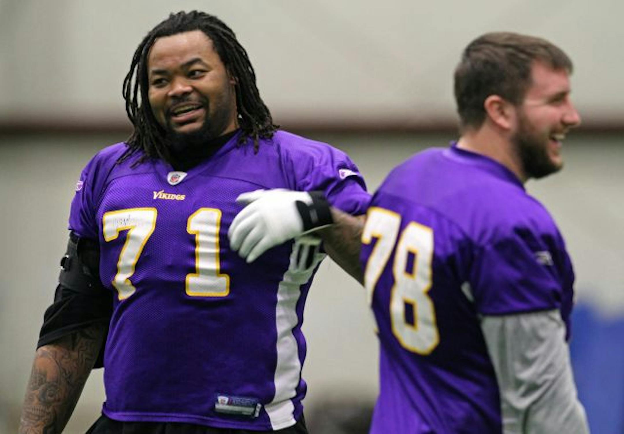 The Vikings liked what they learned from interviewing tackle Phil Loadholt (71) at the 2009 NFL scouting combine, and later drafted him in the second round.