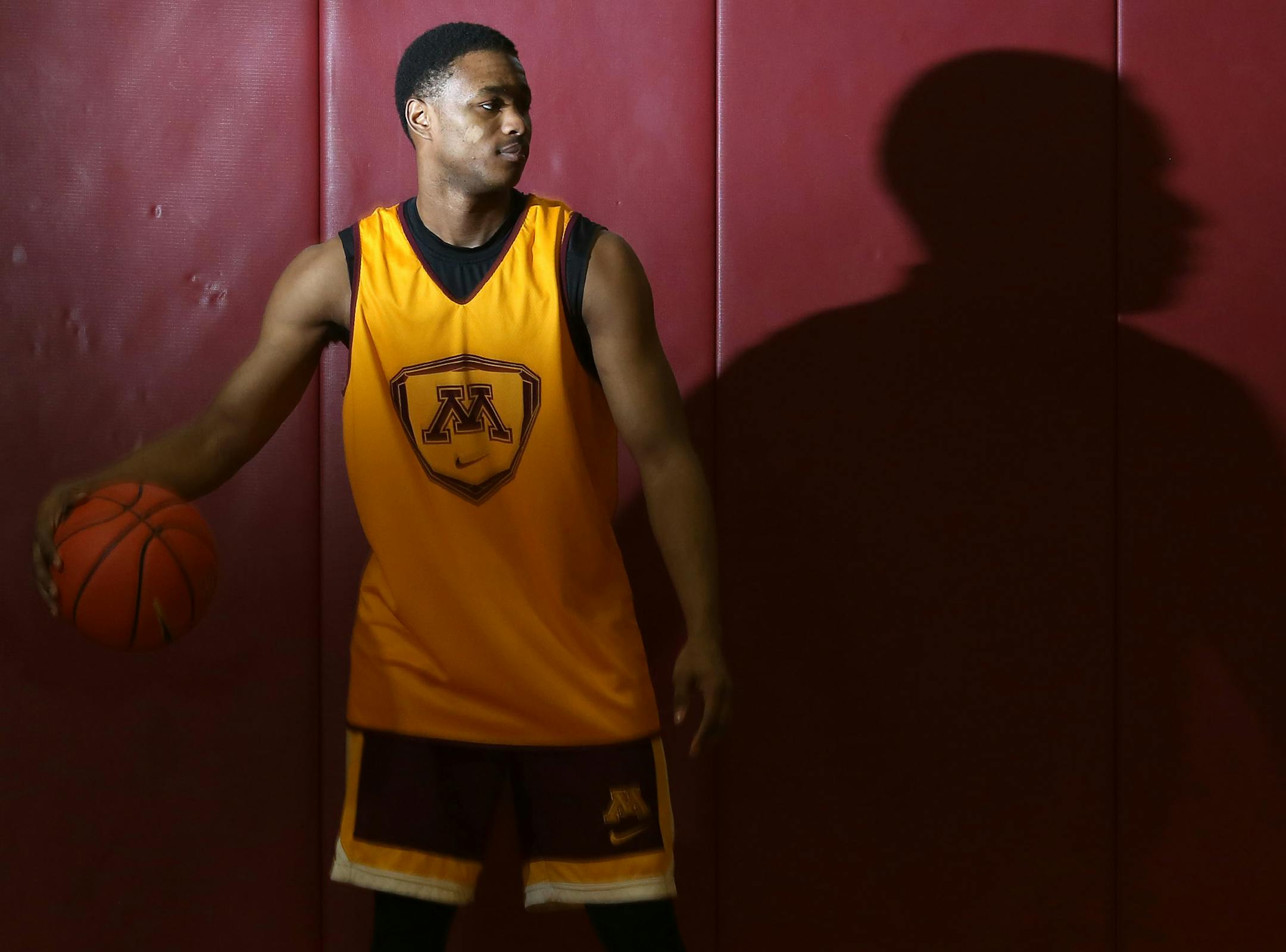 Gopher men's basketball player Daquain McNeil. ] (KYNDELL HARKNESS/STAR TRIBUNE) kyndell.harkness@startribune.com This was taken at the practice basketball court at Bierman Field in Minneapolis, MN Tuesday, March 11, 2014.