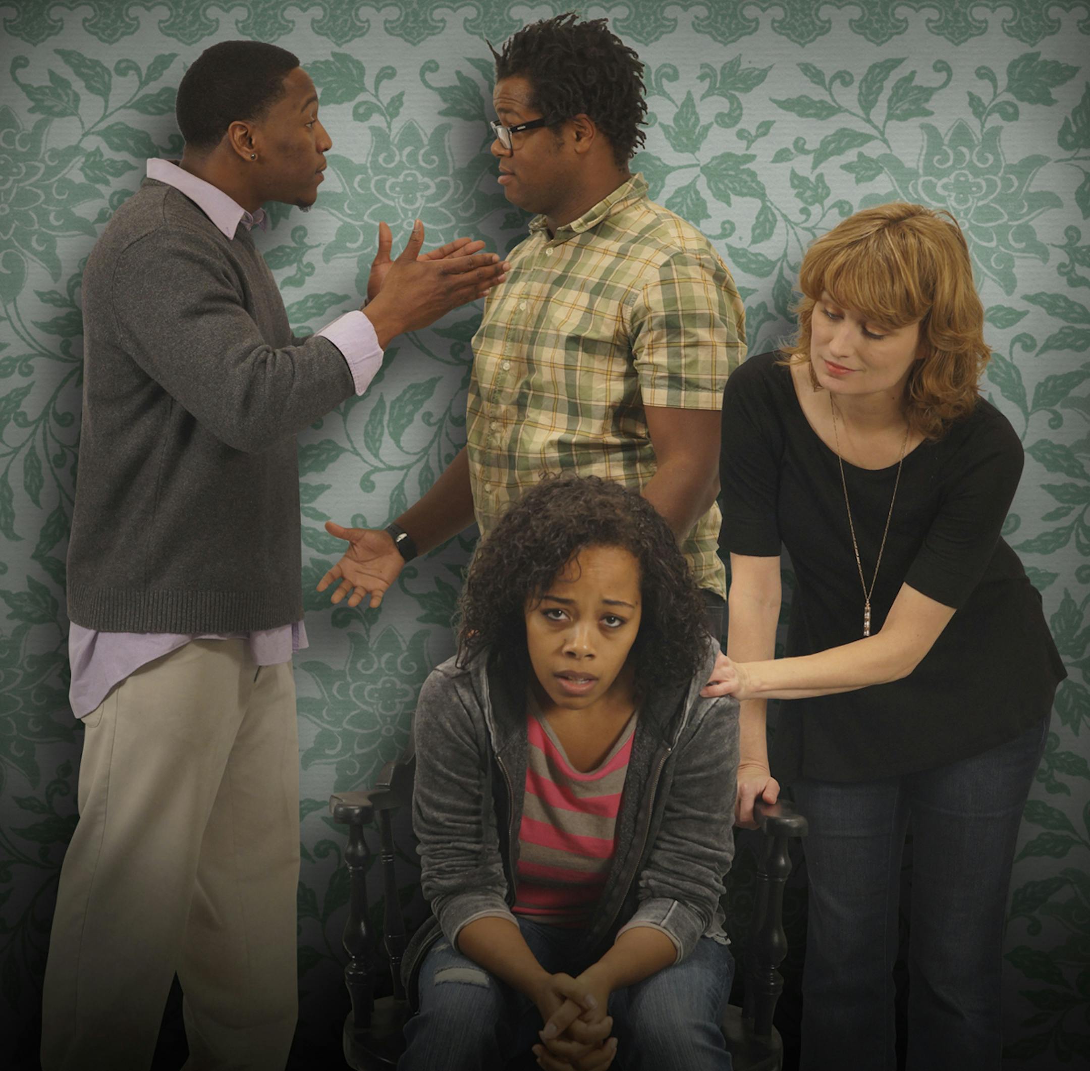 credit: Petronella Ytsma Darius Dotch, Darrien E. Burks, Brittany Bradford and Tracey Maloney in "Stick Fly" at Park Square Theatre.