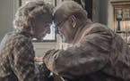 This image released by Focus Features shows Kristin Scott Thomas as Clementine, left, and Gary Oldman as Winston Churchill in a scene from "Darkest Ho