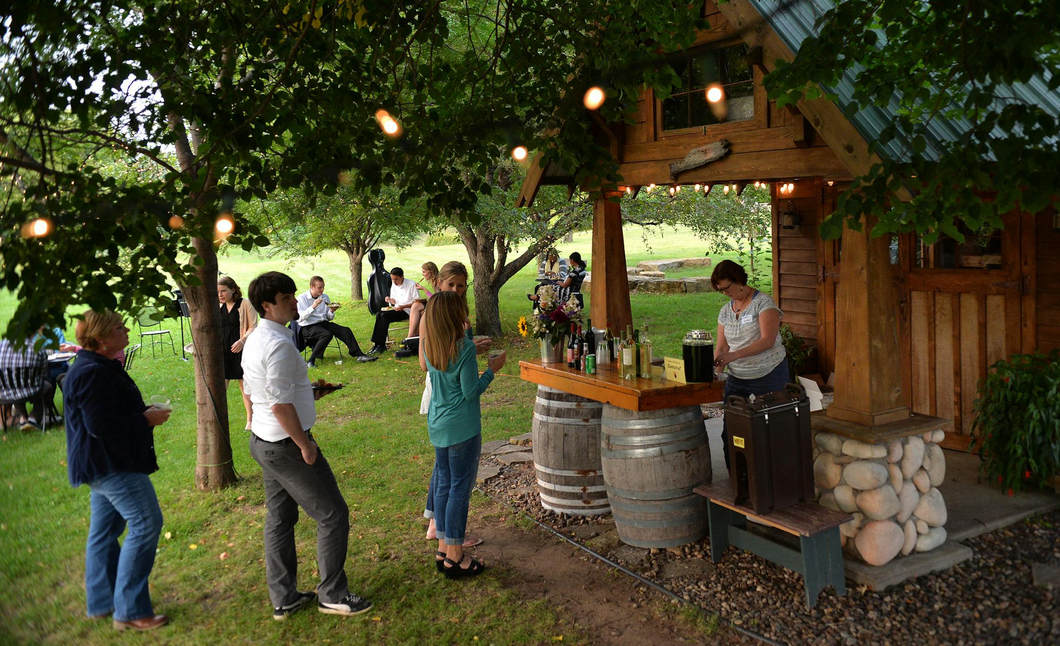Guests indulged in all-you-can-drink wine at Wine & Dine for Climate at Alexis Bailly Vineyard in Hastings.