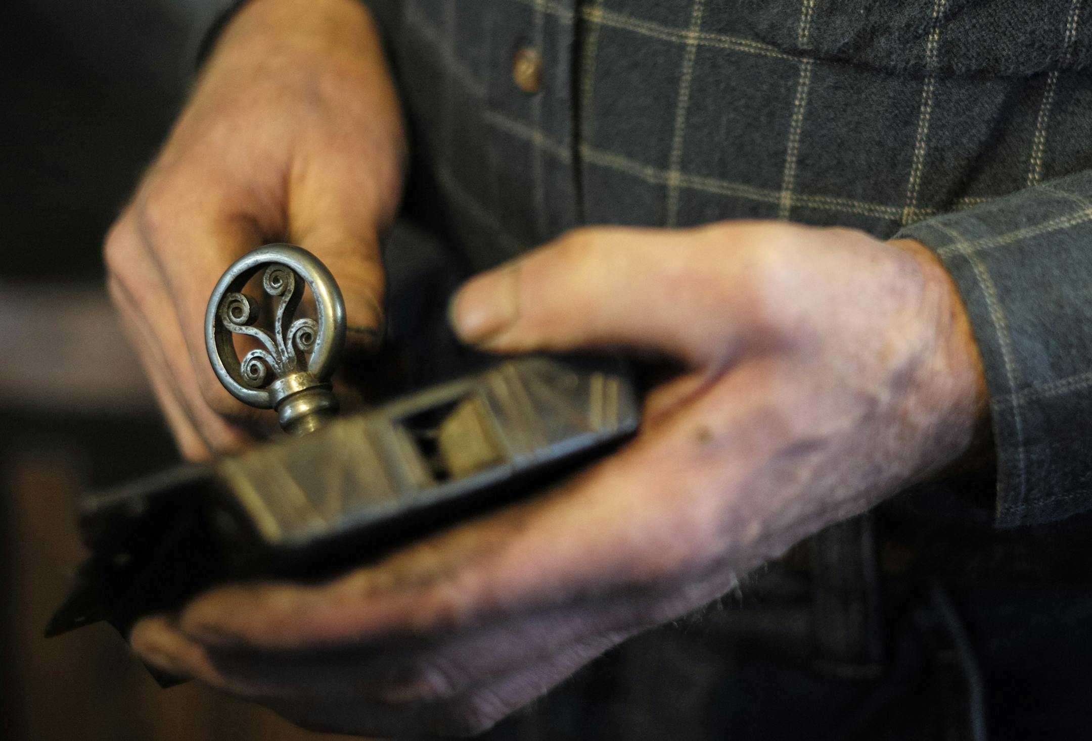 In Pepin, Wisconsin, Tom Latane is a self-taught master blacksmith who taught himself the craft.]richard tsong-taatarii/rtsong-taataarii@startribune.com