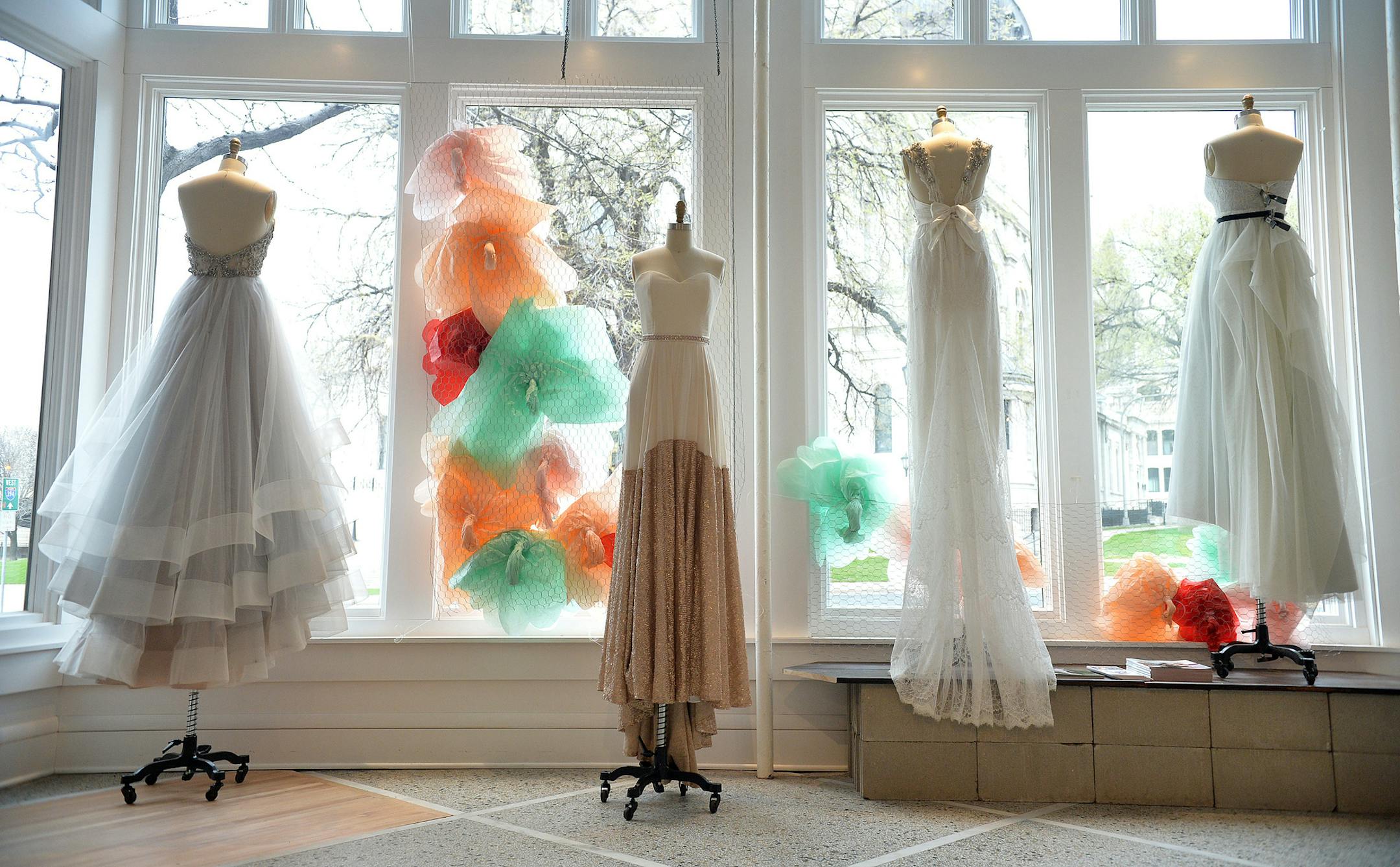 A and B&#xe9; Bridal Shop is the perfect dress destination for brides looking for an indie, yet romantic wedding dress with a no-fuss experience. ] (SPECIAL TO THE STAR TRIBUNE/BRE McGEE) **A and B&#xe9; Bridal Shop