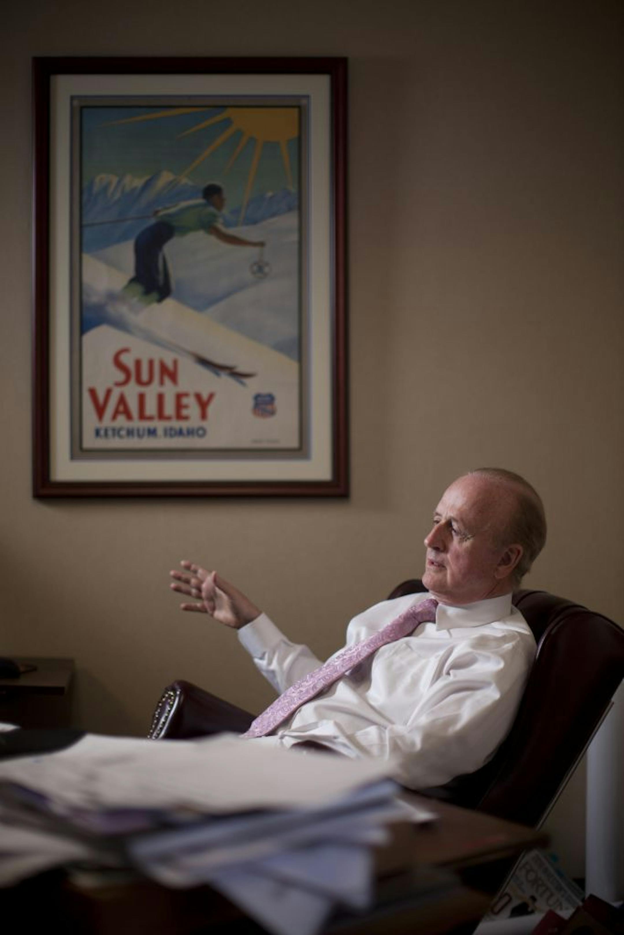 Jim Cook in his office at Investment Rarities Inc. in Bloomington Tuesday afternoon.