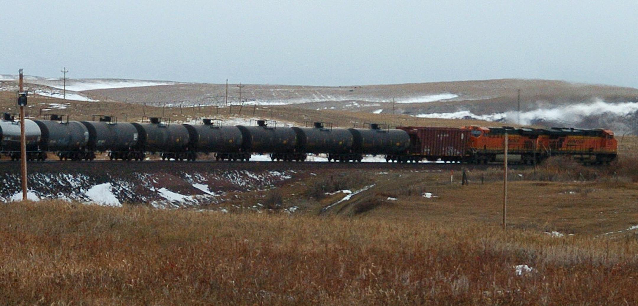 A BNSF Railway train began its ascent into Glacier National Park as it headed west toward the Pacific Coast near Chester, Mont.