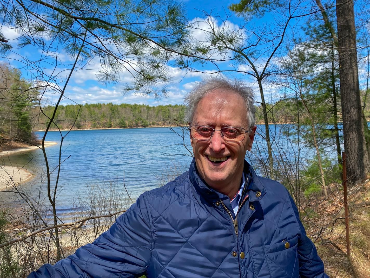 Robert Gross at Walden Pond. photo by