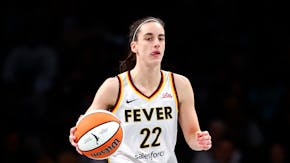 Fever guard Caitlin Clark, seen May 18 in New York, had the worst game of her young pro career Sunday against the Liberty.