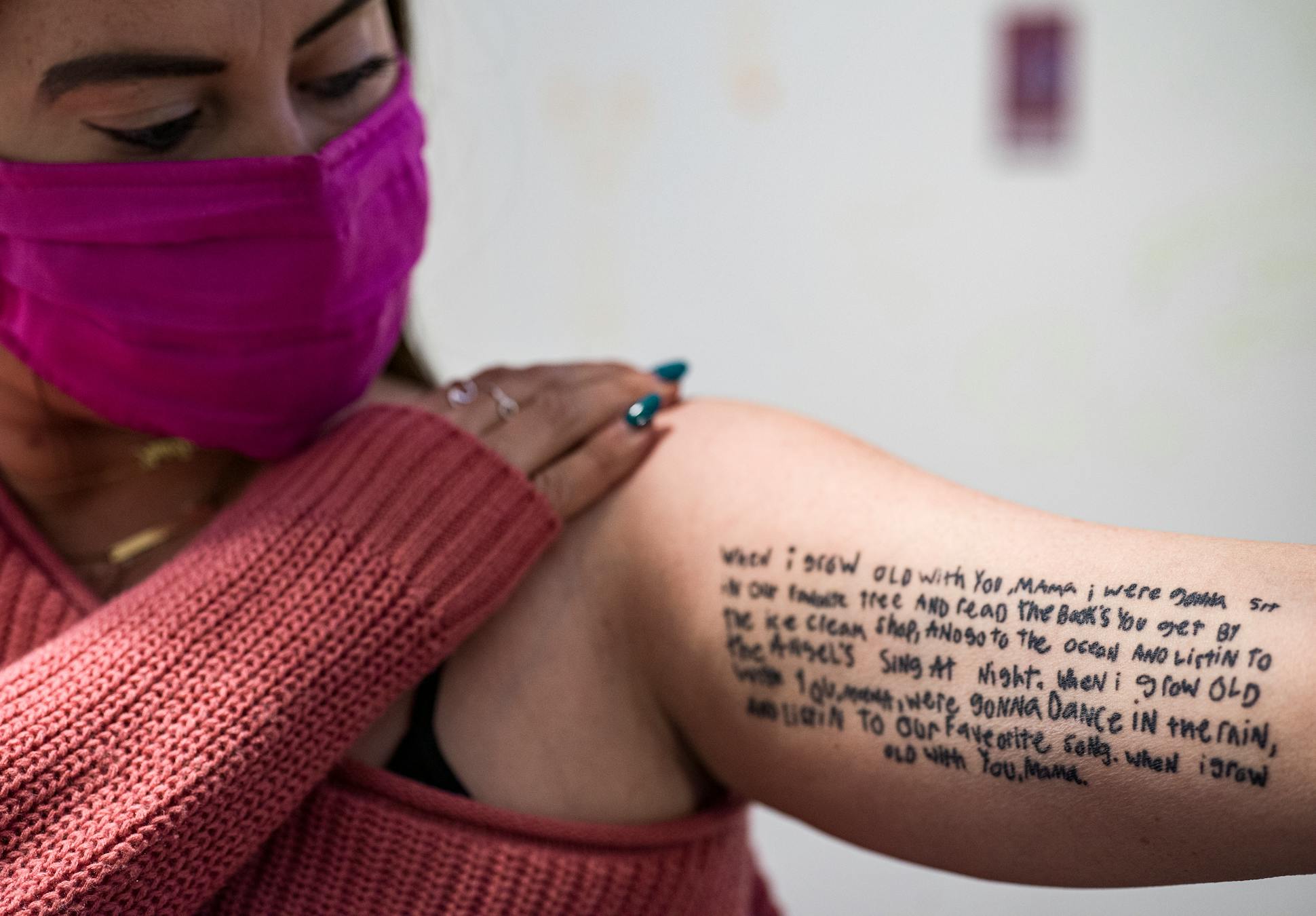 Brittani Senser has a poem tattooed on her arm from daughter Aria Burch-Senser, who completed suicide Feb. 6, 2019.